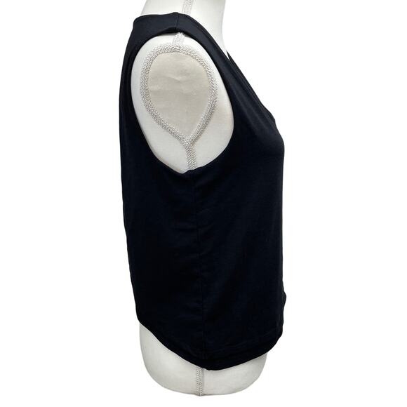 ATHLETA Essence Double Layer Tank Top Size S Athleisure Yoga Minimalist Black - Picture 6 of 12